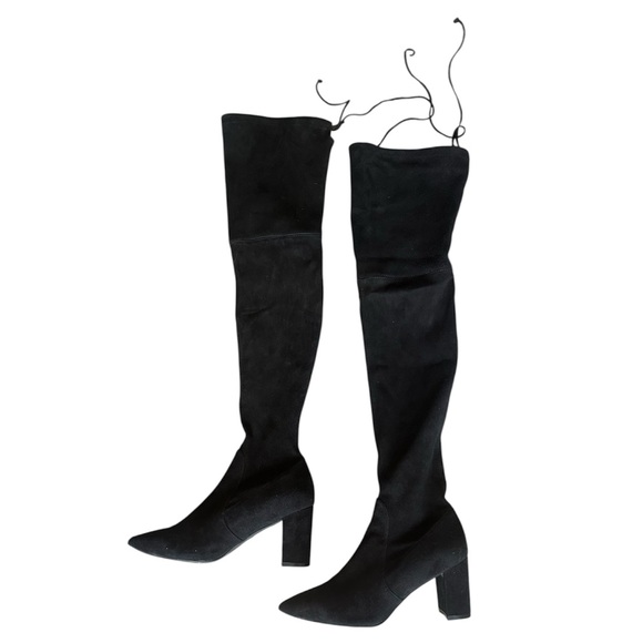 Stuart Weitzman Lesley 75 Tie Lace Over the knee suede boots RETAIL 798 - Picture 5 of 11
